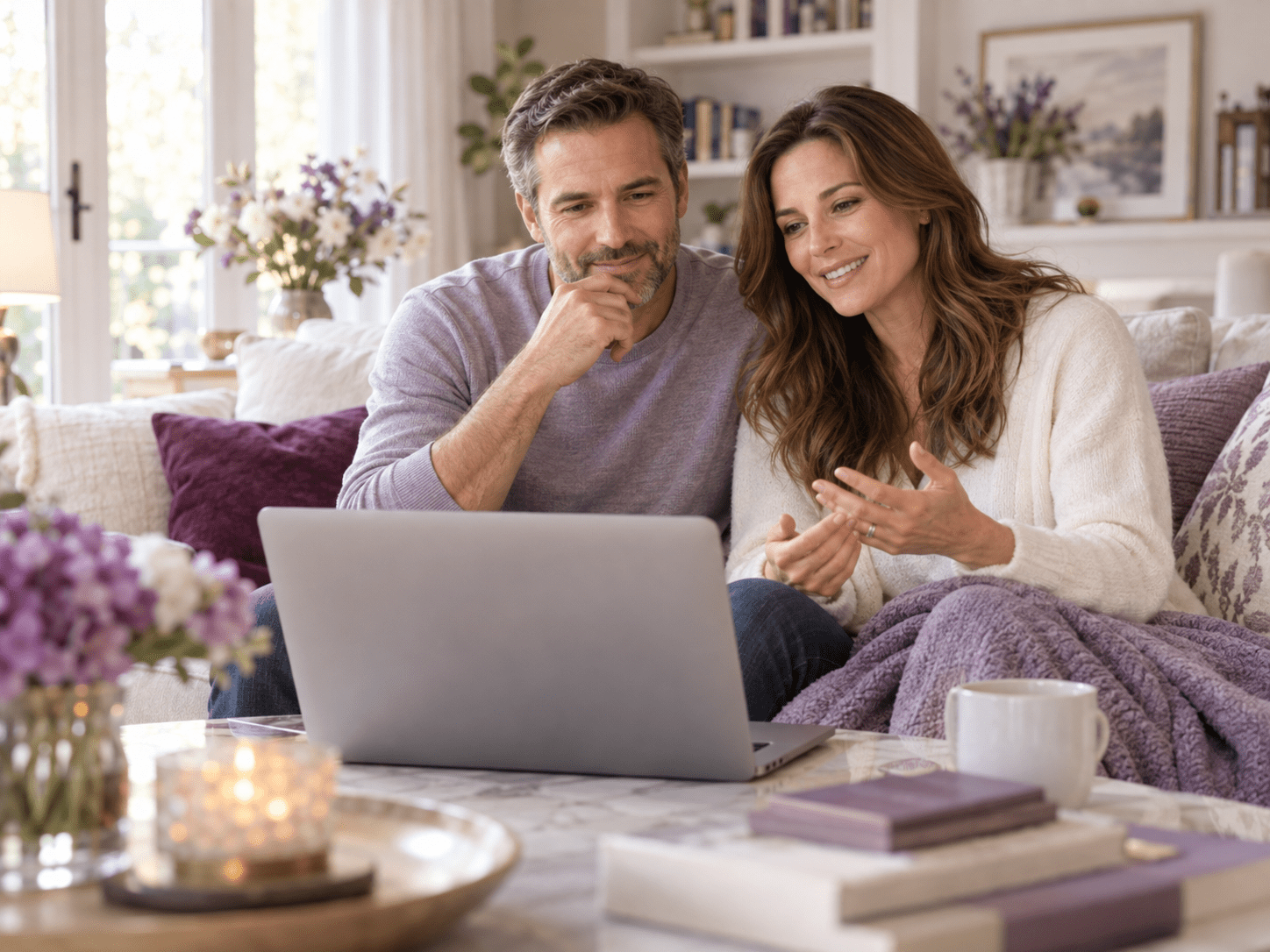 Couple receiving private relationship coaching