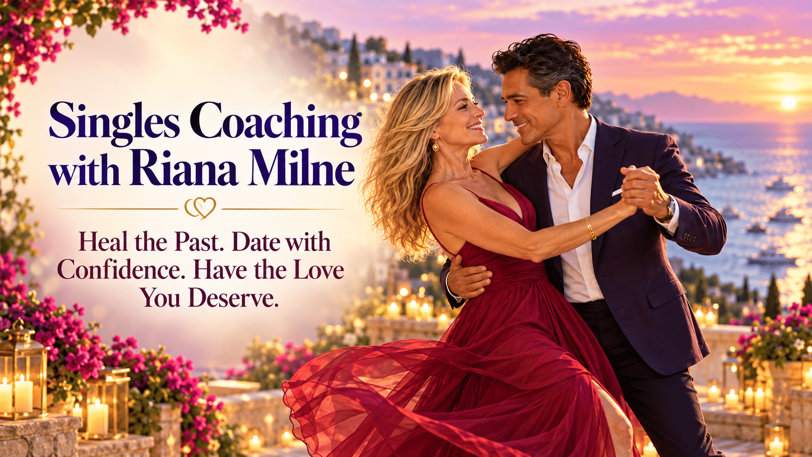 Singles Coaching with Riana Milne, heal the past, date with confidence, and have the love you deserve